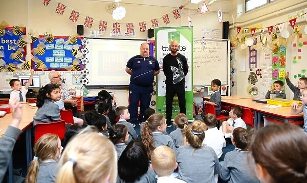 Stephen Ireland Inspires Young Footballers at Stoke City School Visit, April 2015