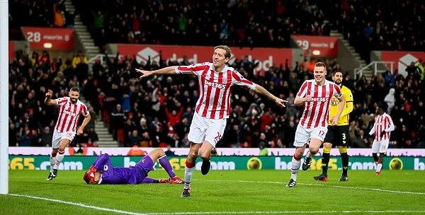 Stoke City's 2-0 Premier League Victory Over Watford: Shawcross and Crouch Strike at bet365 Stadium (3rd January 2017)