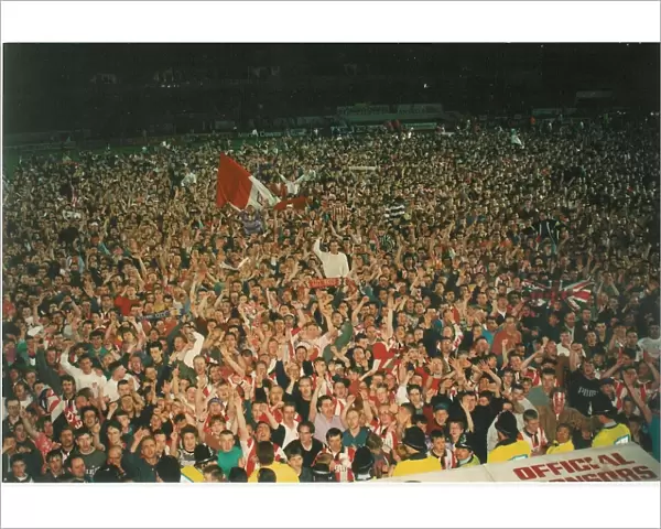 Fans celebrate on pitch after promotion secured 1993