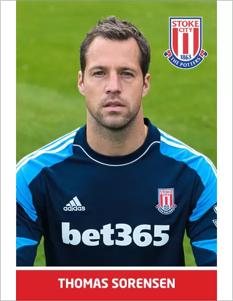 Thomas Sorensen: Stoke City FC Goalkeeper Headshot (2013-14)