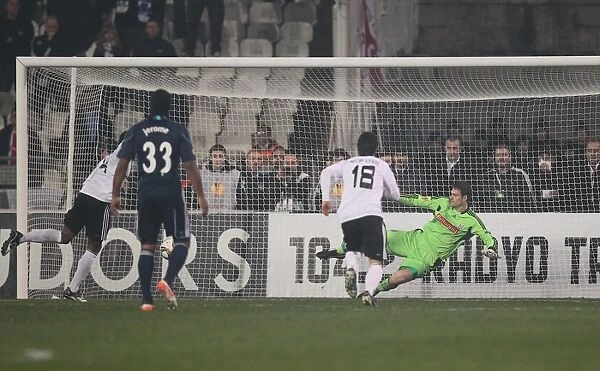Asmir Begovic in Action for Stoke City Against Besiktas, December 14, 2011