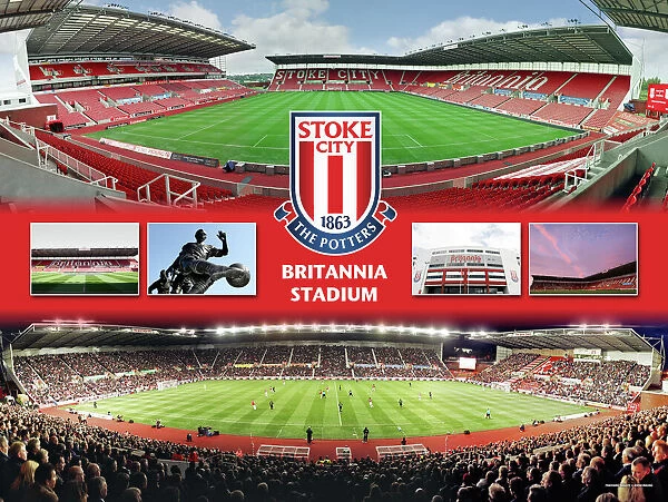 Britannia Stadium Framed Panoramic Montage