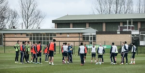 Stoke City First Team Training: Gearing Up for Swansea City Showdown, January 2014