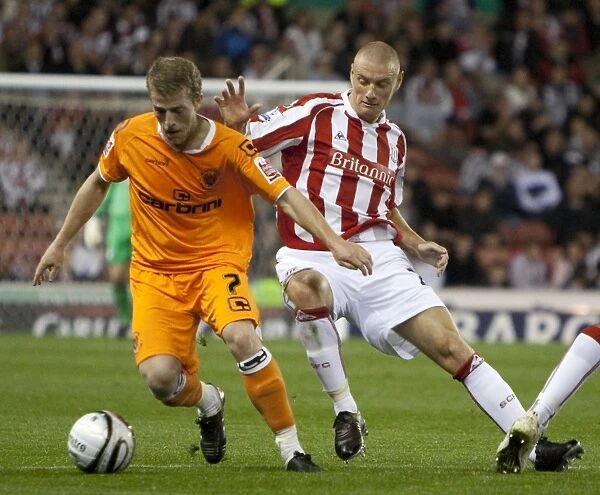 Stoke City's Exciting 4-3 Carling Cup Triumph: Higginbotham, Fuller, Etherington, and Griffin Star