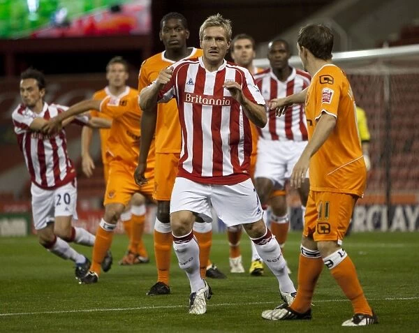 Stoke City's Thrilling 4-3 Carling Cup Win: Higginbotham, Fuller, Etherington, and Griffin Shine