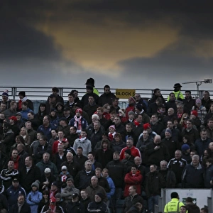Passionate Stoke City Fans in Action at Gillingham Match, January 7, 2012