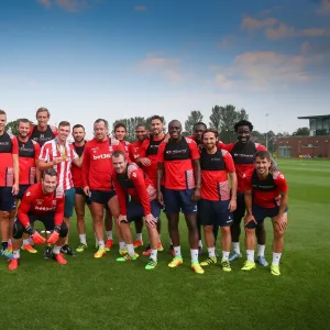 Stoke City Football Club - Olympic Gold Medalist Joe Clarke meets Stoke City Players staff and Management at Clayton Wood - Images not to be copied or forwarded to third parties with out consent - CREDIT PHIL GREIG / STOKE CITY FOOTBALL CLUB - www