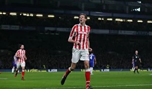 Chelsea v Stoke City Collection: 4-2 Chelsea Victory: Bruno Martins Indi and Peter Crouch Score for Stoke at Stamford Bridge