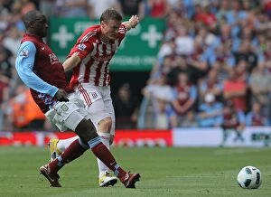 Images Dated 23rd April 2011: Aston Villa vs Stoke City: Clash of the Championship Contenders (April 23, 2011)