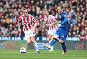 Images Dated 14th April 2013: The Battle of April 14, 2013: Stoke City vs Manchester United