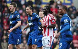 Images Dated 14th April 2013: The Battle of April 14, 2013: Stoke City vs Manchester United