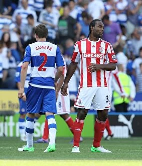 Images Dated 18th August 2012: Battle at the Bet365: Reading vs Stoke City - August 18, 2012