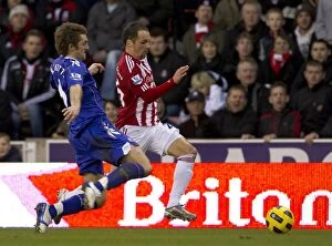 Images Dated 15th January 2011: Battle at Bet365 Stadium: Stoke City vs Bolton Wanderers - January 15, 2011