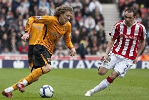 Images Dated 3rd April 2010: Battle at Bet365 Stadium: Stoke City vs Hull City - April 3, 2010