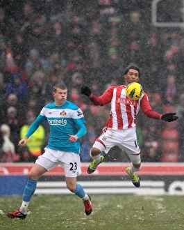 Images Dated 4th February 2012: Battle at Bet365 Stadium: Stoke City vs Sunderland - February 4, 2012