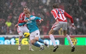 Images Dated 4th February 2012: Battle at Bet365 Stadium: Stoke City vs Sunderland - February 4, 2012