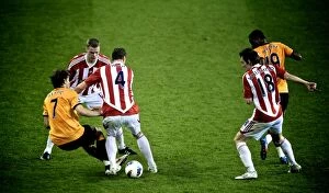 Images Dated 1st May 2012: Battle at the Bet365: Stoke City vs Everton - May 1, 2012