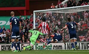 Stoke City v Fulham Collection: Battle at the Bet365: Stoke City vs Fulham - May 3, 2014