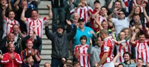 Stoke City v Fulham Collection: Battle at the Bet365: Stoke City vs Fulham - May 3, 2014