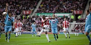 Images Dated 2nd May 2009: A Battle at the Bet365: Stoke City vs. West Ham United - May 2, 2009
