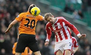 Images Dated 17th December 2011: Battle of the Midlands: Wolverhampton Wanderers vs. Stoke City (December 17, 2011)