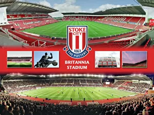 Special Editions Collection: Britannia Stadium Framed Panoramic Montage