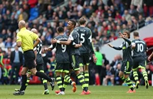 Images Dated 22nd April 2014: The Championship Showdown: Cardiff City vs. Stoke City - A Battle for Promotion (April 19, 2014)