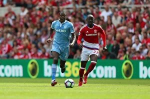 Images Dated 13th August 2016: Championship Showdown: Clash of the Titans - Middlesbrough vs. Stoke City (August 13, 2016)