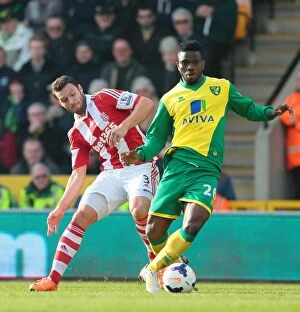 Images Dated 12th March 2014: Championship Showdown: Norwich City vs Stoke City (March 8, 2014)