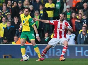 Images Dated 12th March 2014: Championship Showdown: Norwich City vs Stoke City (March 8, 2014)