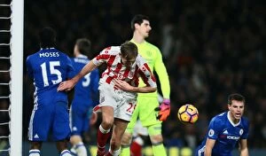 Chelsea v Stoke City Collection: Chelsea's Dominant Performance: Bruno Martins Indi and Peter Crouch's Goals Fail to Prevent Stoke