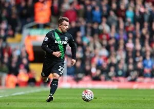 Images Dated 10th April 2016: Clash at Anfield: Liverpool vs Stoke City - April 10, 2016
