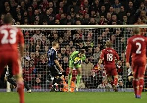 Images Dated 14th January 2012: Clash at Anfield: Liverpool vs Stoke City - January 14, 2012