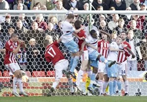 Images Dated 13th March 2011: Clash at the Bet365 Stadium: Stoke City vs. West Ham United - March 13, 2011
