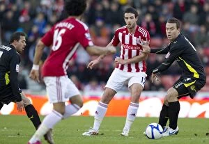 Images Dated 8th January 2011: Clash at the Bet365 Stadium: Stoke City vs Cardiff City (8th January 2011)