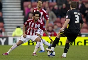 Images Dated 8th January 2011: Clash at the Bet365 Stadium: Stoke City vs Cardiff City (8th January 2011)