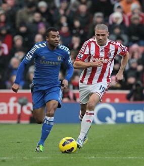 Images Dated 12th January 2013: Clash at the Bet365 Stadium: Stoke City vs Chelsea - January 12, 2013