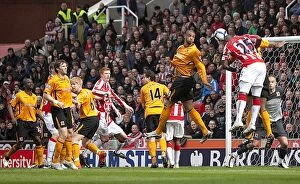 Images Dated 3rd April 2010: Clash at the Bet365 Stadium: Stoke City vs Hull City - April 3, 2010