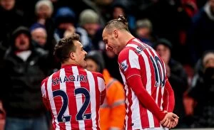 Images Dated 2nd March 2016: Clash at the Bet365 Stadium: Stoke City vs Newcastle United - March 2, 2017
