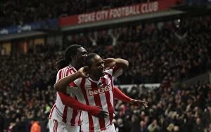Images Dated 29th December 2012: Clash at the Bet365 Stadium: Stoke City vs Southampton (December 29, 2012)