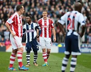 Images Dated 23rd October 2013: Clash at the Bet365 Stadium: Stoke City vs West Bromwich Albion (19.10.2013)