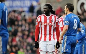 Images Dated 12th January 2013: Clash at the Britannia: Stoke City vs Chelsea (January 12, 2013)