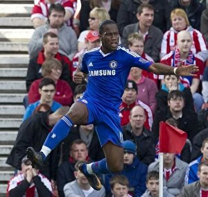 Images Dated 2nd April 2011: Clash at the Britannia: Stoke City vs Chelsea - April 2, 2011