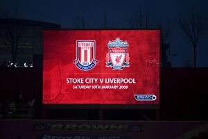 Images Dated 10th January 2009: Clash at the Britannia: Stoke City vs Liverpool (January 10, 2009)