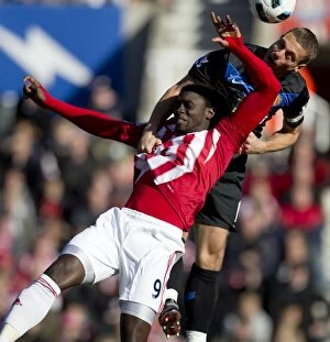 Images Dated 24th October 2010: Clash at the Britannia: Stoke City vs Manchester United - October 24, 2010