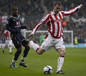 Images Dated 20th March 2010: Clash at the Britannia: Stoke City vs. Tottenham (March 20, 2010)