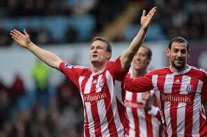 Images Dated 9th April 2012: Clash of the Championship Contenders: Aston Villa vs Stoke City (April 9, 2012)