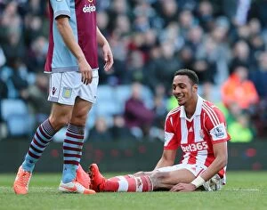 Images Dated 28th March 2014: Clash of the Championship Contenders: Aston Villa vs Stoke City (23.03.2014)