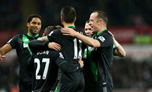Swansea City v Stoke City Collection: Clash of the Championship Contenders: Swansea City vs Stoke City (October 19, 2015)