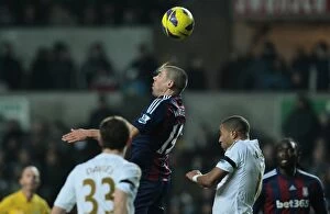 Images Dated 19th January 2013: Clash of the Championship Contenders: Swansea City vs Stoke City (19th January 2013)